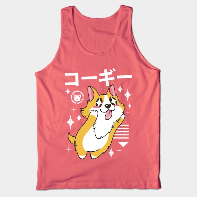 Kawaii Corgi Tank Top by Vincent Trinidad Art